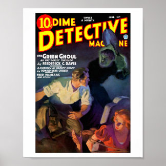 Poster Dime Detetive Magazine (junho de 1935)