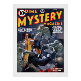 Póster Dime Mystery Magazine (Mar, 1941)