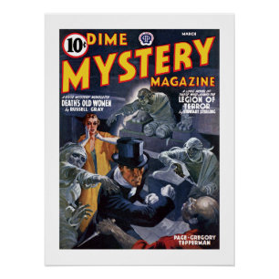 Póster Dime Mystery Magazine (Mar, 1941)