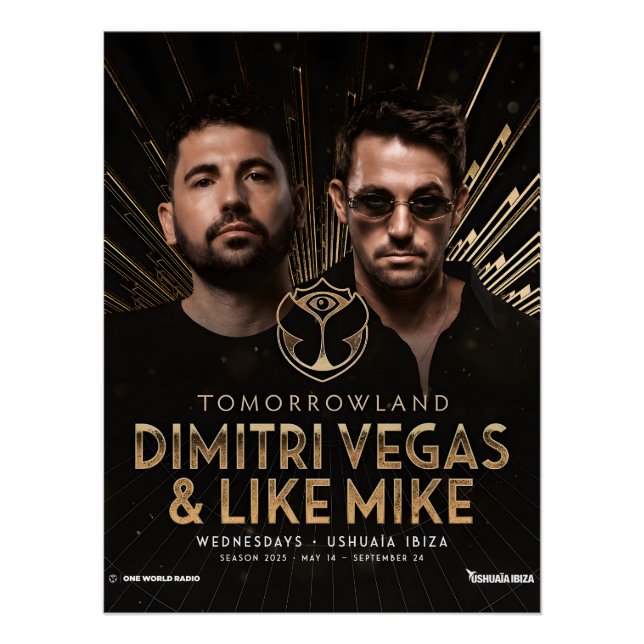 Póster Dimitri Vegas & Like Mike - Ushuaïa (Frente)