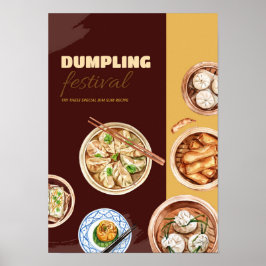 Poster Dimsum Watercolor business