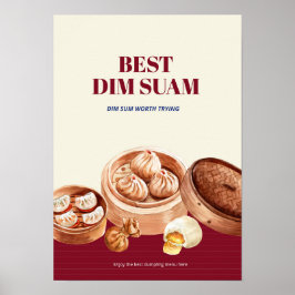 Poster Dimsum Watercolor business
