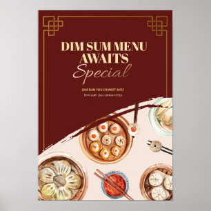 Poster Dimsum Watercolor business