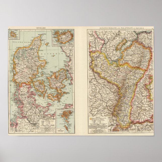 Póster Dinamarca, Alsace Lorraine, Palatinado (Frente)