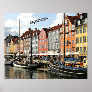 Poster Dinamarca, Canal Cênico em Copenhague