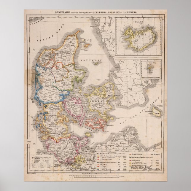 Póster Dinamarca e Alemanha (Frente)