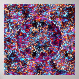 Poster Dinâmico Abstrato Cósmico Texturizado Multicolorid