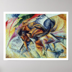 Póster Dinamismo de um ciclista (ciclista de Dinamismo di