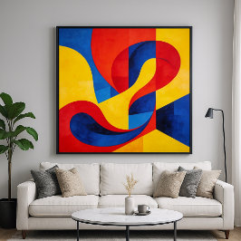 Poster Dinamismo - Estilo Abstrato Arte Colorida Primária