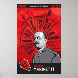 Poster Dinamo Futurista Marinetti Zang Tumb