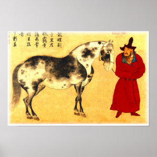 Poster "Dinastia Yuan, 1347-Cavalo e Groom"