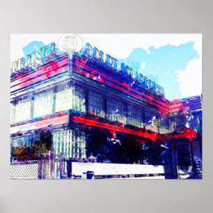 Póster Diner ao quadrado da Corte Nova York