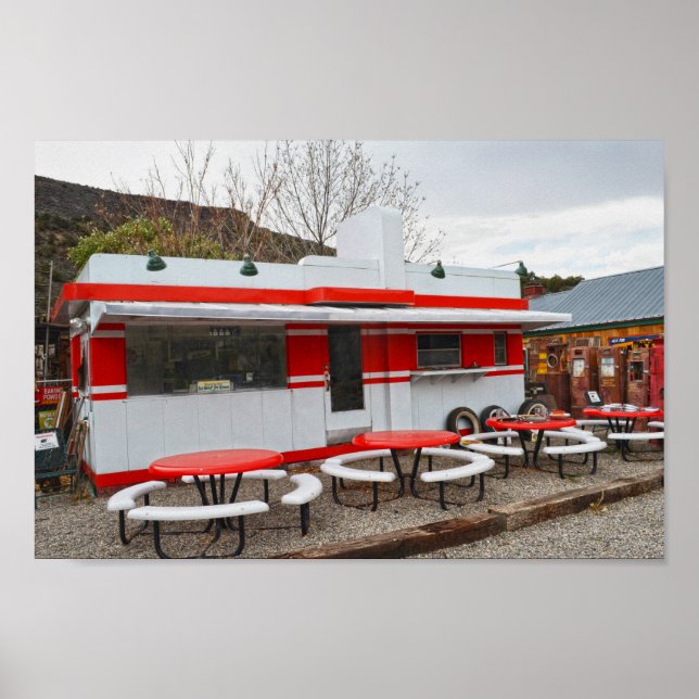 Poster Diner namorados, Novo México (Frente)