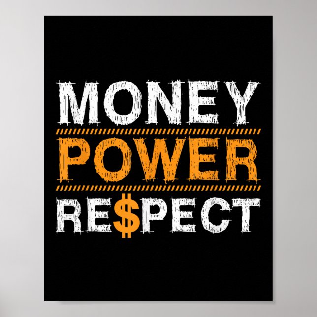 Poster Dinheiro Wer Respeito Amante do Rap Empreendedor N (Frente)