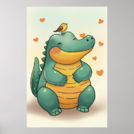 Poster Dino and Little Bird