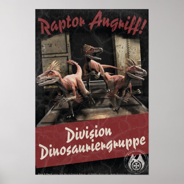 Póster Dino D-Day: Agressão ao Raptor (Frente)