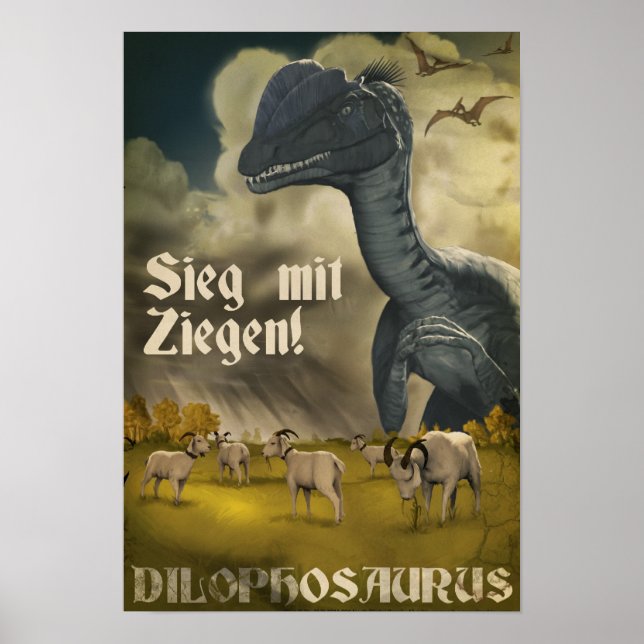 Poster Dino D-Day: Dilophossauro (Frente)
