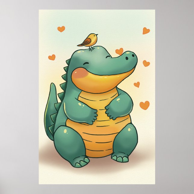 Poster Dino e Passarinho (Frente)