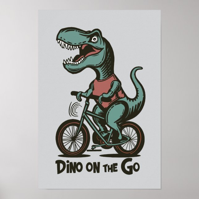 Poster Dino em Movimento (Frente)