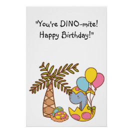 Póster DINO-mite Aniversário