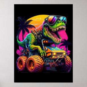 Poster Dino Monster Truck