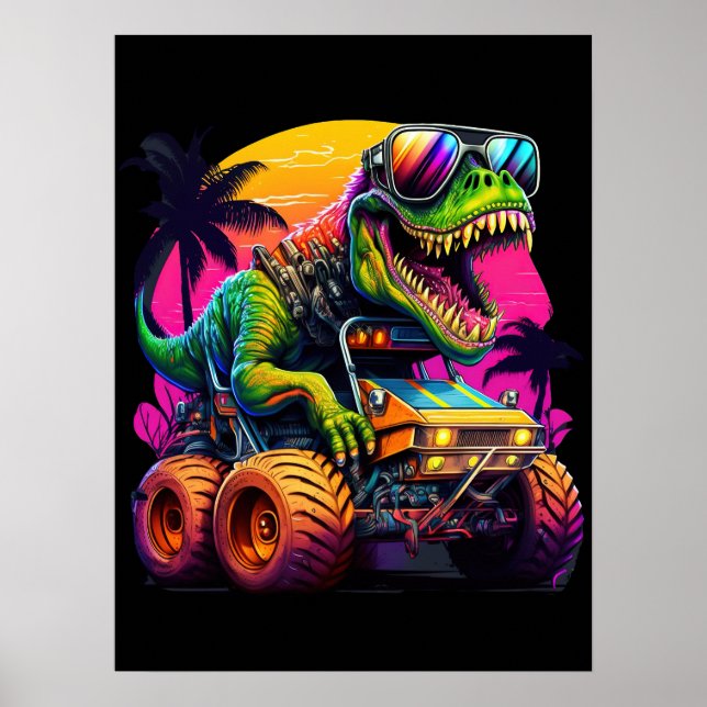 Poster Dino Monster Truck (Frente)