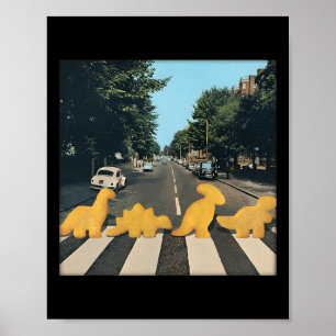 Poster Dino Nuggets Faixa de Pedestre Dinossauro Engraçad