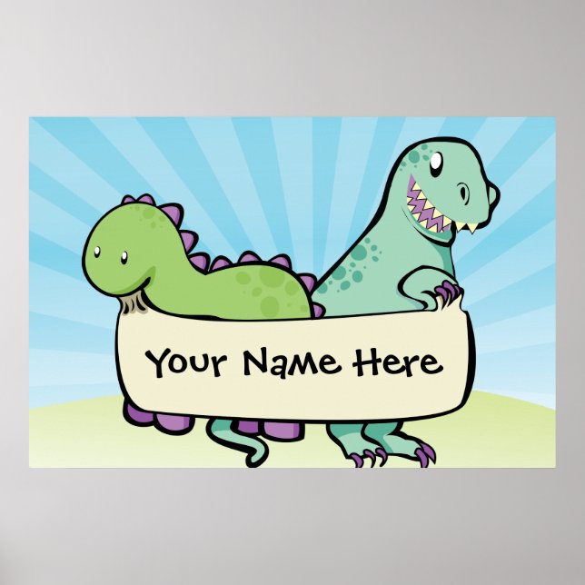 Poster Dino personalizado (Frente)