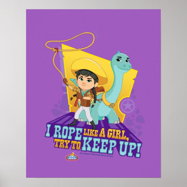 Poster Dino Ranch | Min e Clover (Frente)