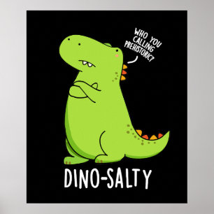 Poster Dino-salgado Piada engraçada de dinossauro Fundo e