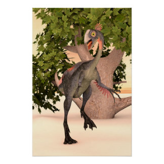 Póster Dinosaur Gigantoraptor