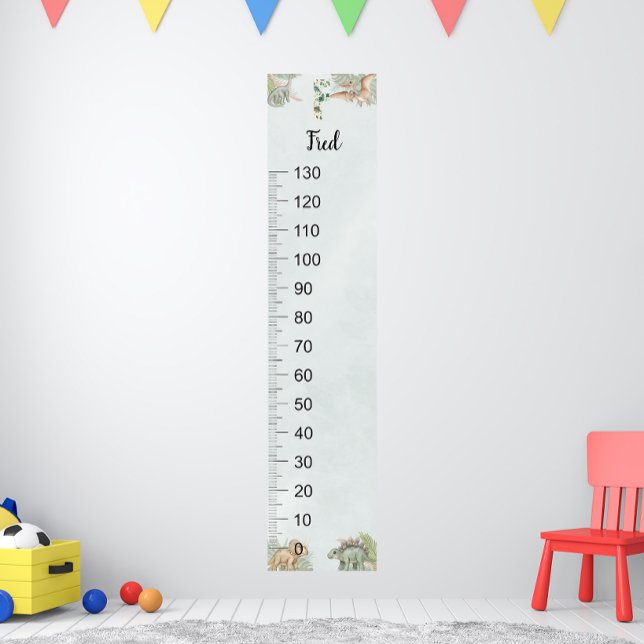 Poster Dinosaur Personalized Name Monogram F Growth Chart (Criador carregado)