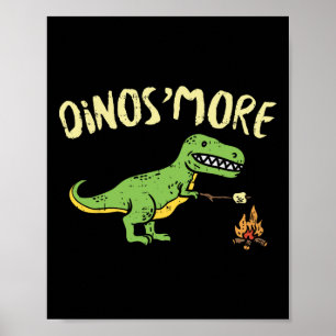 Poster Dinosmore Dinosmore Engraçado Camping Dinosaur Cam