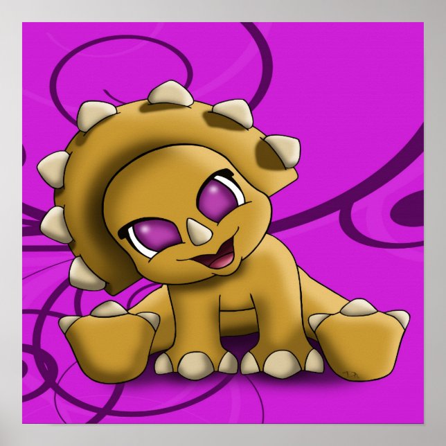 Poster Dinossaur Triceratops (Frente)