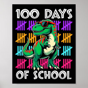 Poster Dinossauro 100 Dias De Estudantes De Professores K