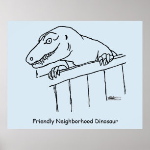 Póster Dinossauro Amigável da Vizinhança