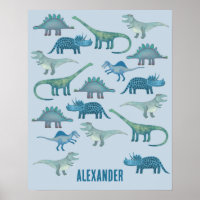 Dinossauro Azul Personalizado