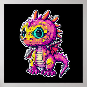 Poster Dinossauro Bebê Adorável   Alegria Jurássica