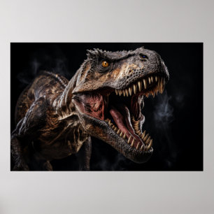 Poster Dinossauro, Besta Selvagem, Retrato de Força