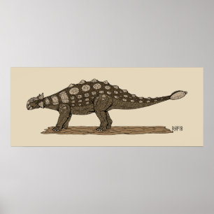 Poster Dinossauro Cretáceo Ankylosaurus