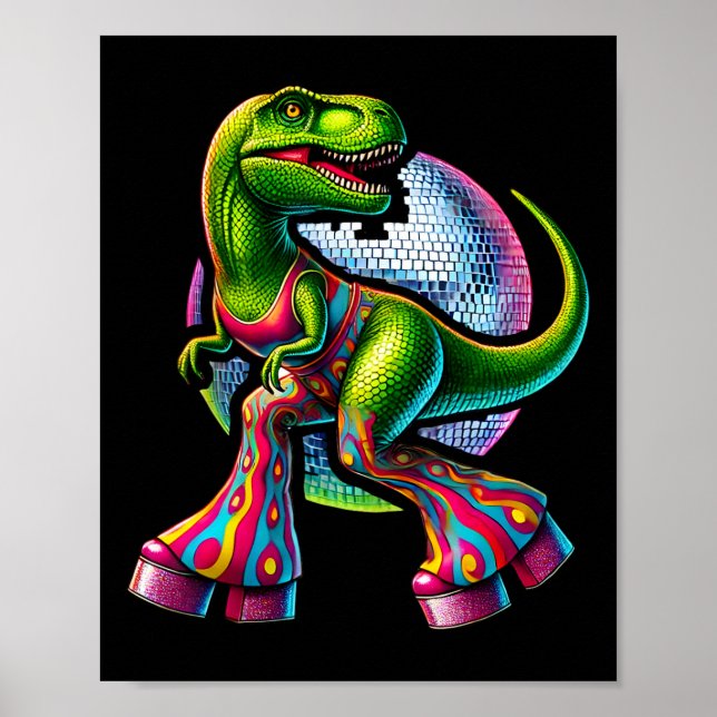 Poster Dinossauro Dançante Engraçado  (Frente)