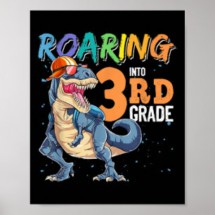 Poster Dinossauro De Volta à Escola Estou Pronto Para Dom
