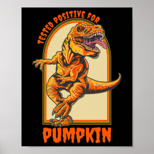 Poster Dinossauro Dia de as Bruxas engraçado Testado Posi