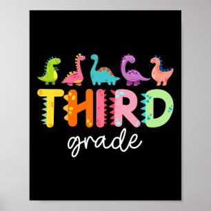 Poster Dinossauro Do 3º Ano De Volta À Escola No Primeiro