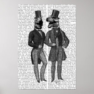 Póster Dinossauro Homens Saem Noite