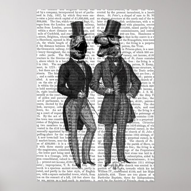 Póster Dinossauro Homens Saem Noite (Frente)