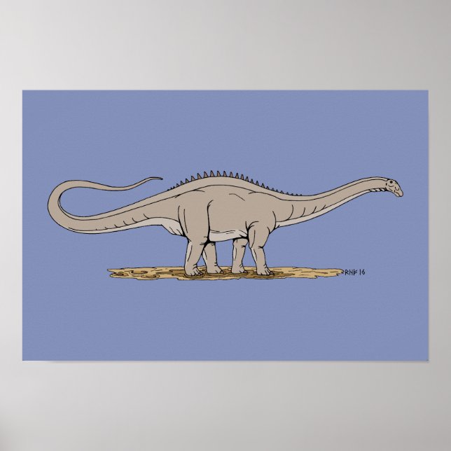 Poster Dinossauro Jurássico Apatosaurus (Frente)