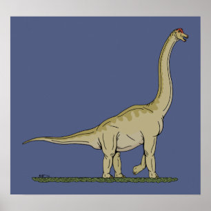 Poster Dinossauro Jurássico Brachiossauro