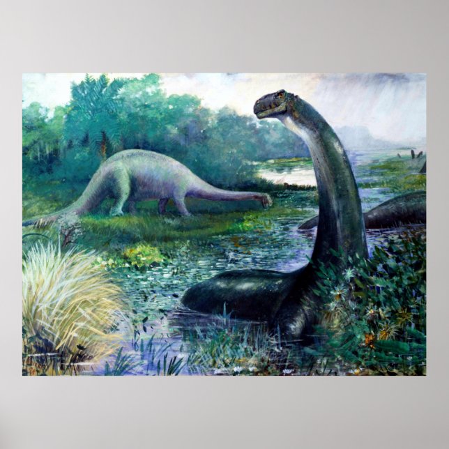 Poster Dinossauro Jurássico Brontossauro (Frente)
