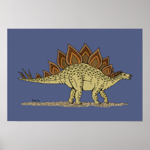 Poster Dinossauro Jurássico Stegossauro